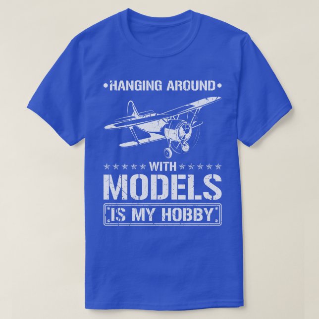 Hanging Around With Models Aeroplane RC Flying T-Shirt (Design Front)