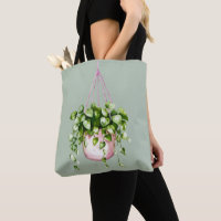 Hanging Basket Greenery Watercolor