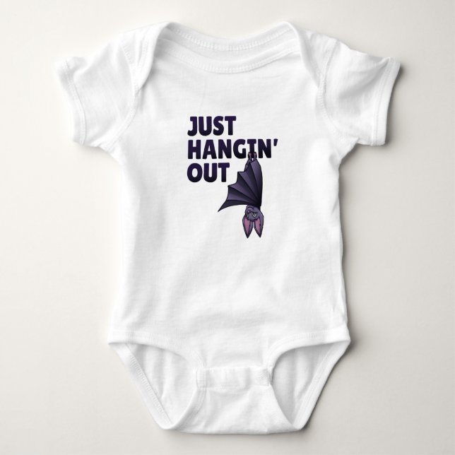 Hanging bat baby bodysuit (Front)