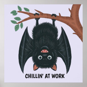 Hanging Bat  Poster