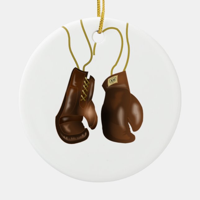 Hanging Boxing Gloves Ornament (Front)