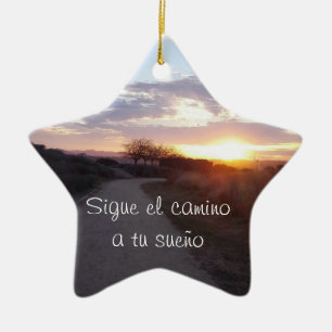 Hanging ceramic star tree decoration