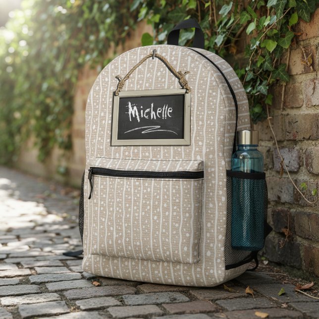 Hanging Chalkboard Beige ID397 Printed Backpack (Creator Uploaded)