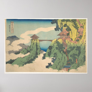 Hanging Cloud Bridge at Mount Gyōdō near Ashikaga Poster
