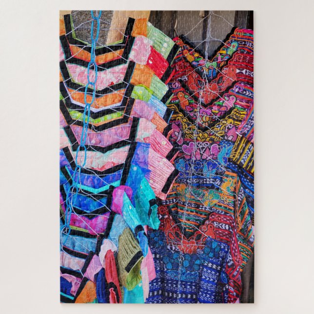 Hanging Dresses Pattern Focus Jigsaw Puzzle (Vertical)