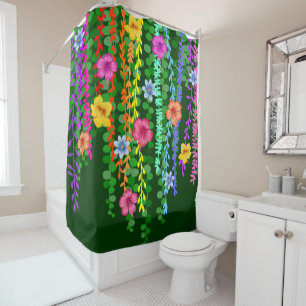 Hanging Flowers Shower Curtain