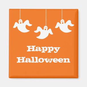 Hanging Ghosts Halloween Magnet, Orange Magnet