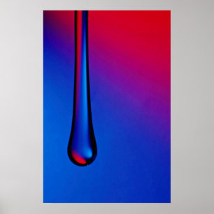 Hanging glass stick poster