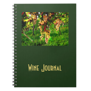 Hanging Grapes on the Vines Spiral Notebook