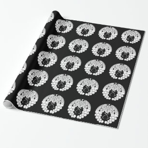 Hanging grapes wrapping paper