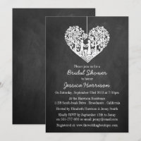 Hanging Heart Tree Chalkboard Bridal Shower