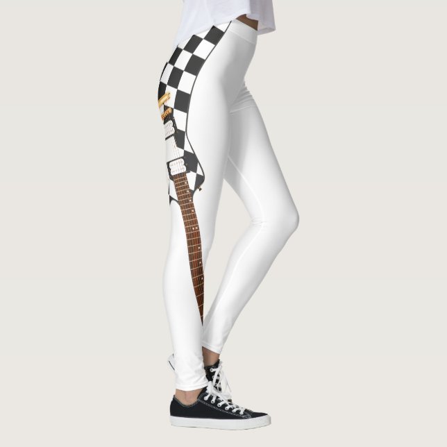 HANGING ICONIC CHECKERED ELECTRIC GUITAR LEGGINGS (Right)