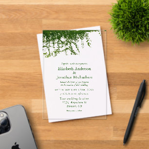 Hanging Ivy Greenery Wedding Acrylic Invitations