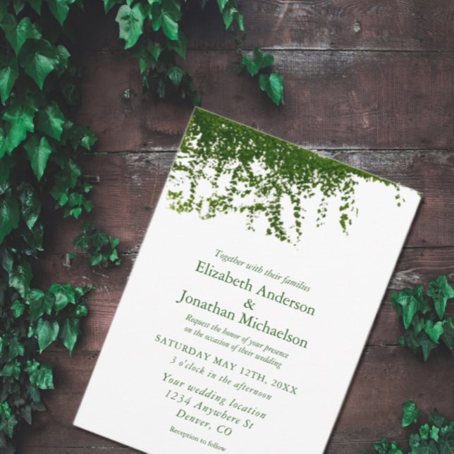 Hanging Ivy Greenery Wedding Invitation (Creator Uploaded)
