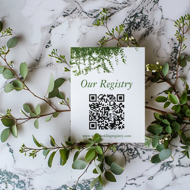 Hanging Ivy Greenery Wedding Registry Enclosure Card (Creator Uploaded)