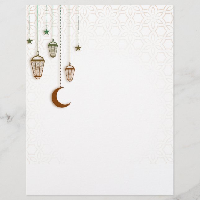 Hanging lanterns and moon Letterhead (Front)
