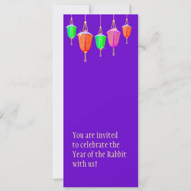 Hanging Lanterns - Any bkgd colour Invitation (Front)