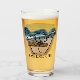 Hanging Loose Sea Turtle, Beer Glass
