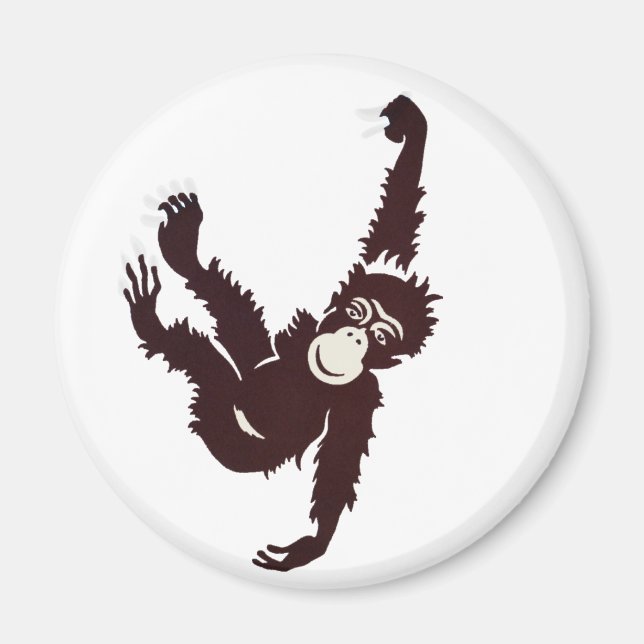 Hanging Monkey Magnet (Front)