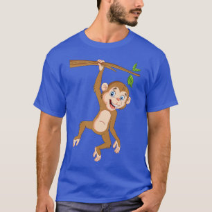 Hanging Monkey Monkeys Jungle Safari Primate Anima T-Shirt
