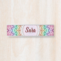 Hanging Name Plate Mandala Mehndi Style G379