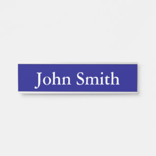 Hanging Name Plate, Standard (2" x 8"), Silver Door Sign
