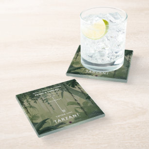 Hanging on a Thread Glass Coaster