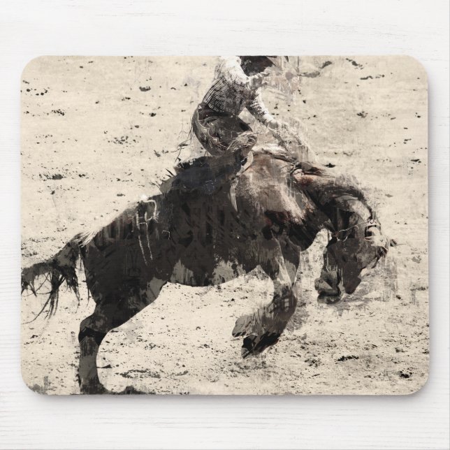 Hanging On - Bronco Busting Champ Mouse Pad (Front)