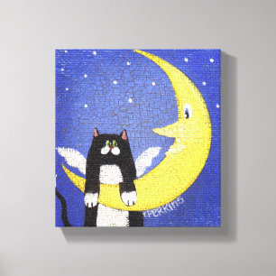 Hanging on the Moon Canvas Print