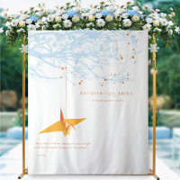 Hanging Origami Paper Crane Wedding Photo Backdrop