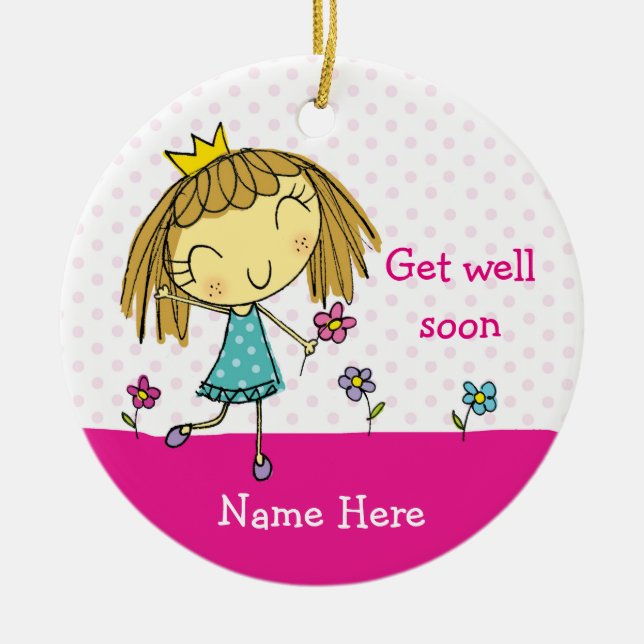 ♥ HANGING ORNAMENT ♥ Get Well Soon present gift (Front)
