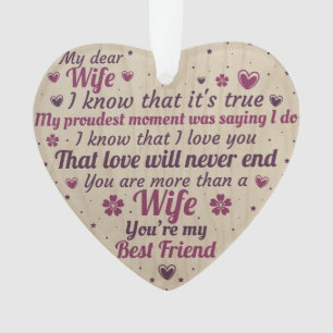 Hanging Ornament - To My Dear Wife