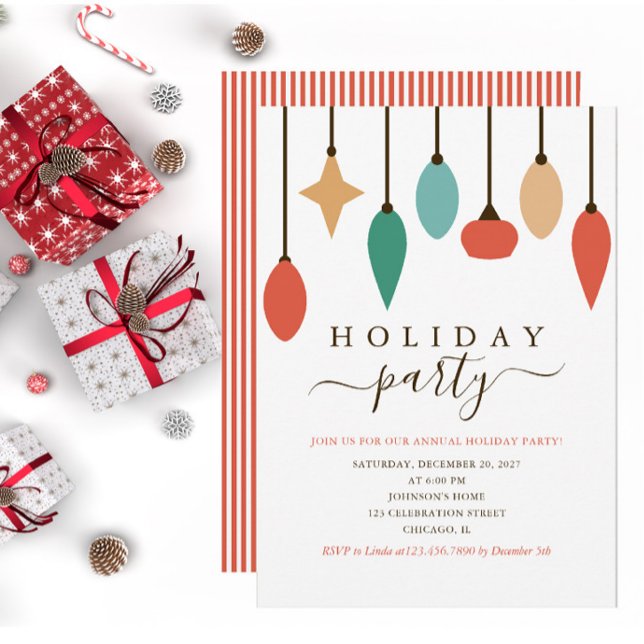 Hanging Ornaments Christmas Party  Invitation (Creator Uploaded)
