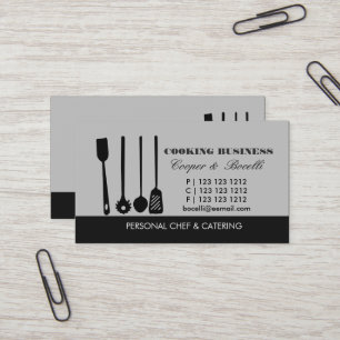 Hanging Out Pasta Crooked Spatula, Spoon Utensils Business Card