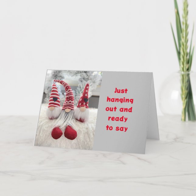 HANGING OUT & SAY "MERRY CHRISTMAS DAY" TO YOU! HOLIDAY CARD (Front)