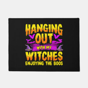 Hanging Out with my Witches Enjoying the Boos Doormat