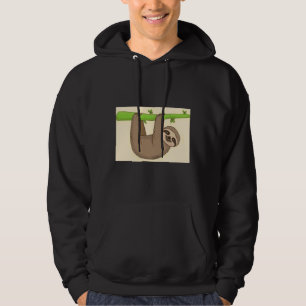 Hanging Sloth Print On Stickers Apparel Accessorie Hoodie