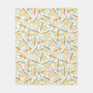 Hanging Sloths Fleece Blanket