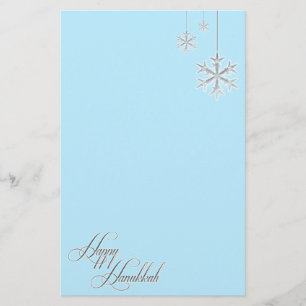 Hanging Snowflakes (blue) Stationery