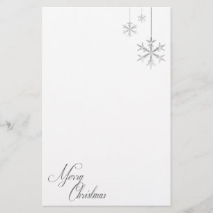 Hanging Snowflakes (white) Stationery