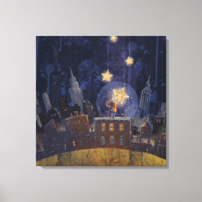 Hanging Stars Art Matte Canvas Print (Front)