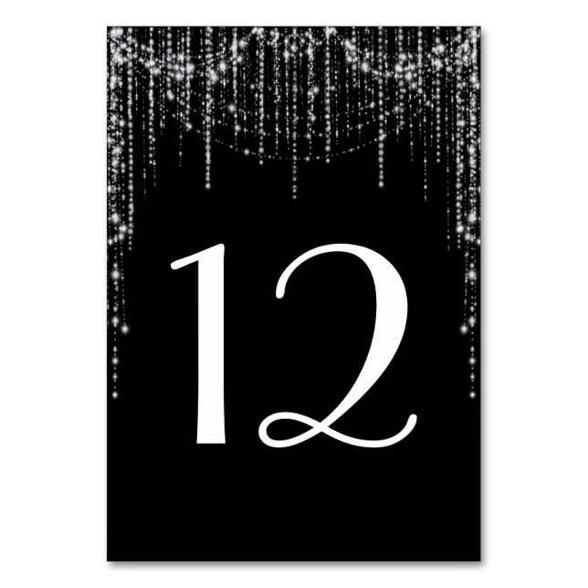 Hanging String Lights Table Number (Front)