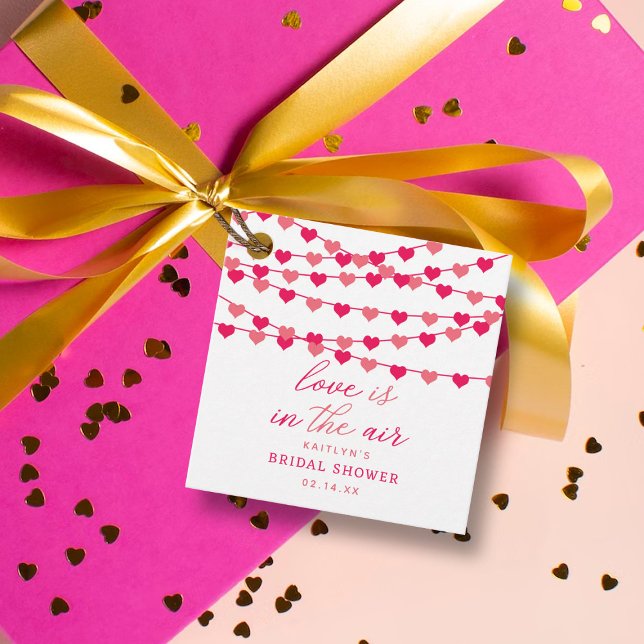 Hanging String Love Hearts Bridal Shower Favour Tags (Creator Uploaded)