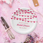 Hanging String Love Hearts Bridal Shower Paper Plate<br><div class="desc">Celebrate in style with these modern and very trendy bridal shower or wedding paper plates. This design is easy to personalise with your special event wording and your guests will be thrilled when they see these fabulous plates. Matching items can be found in the collection.</div>