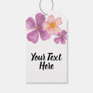 Hanging thank you tags with flowers