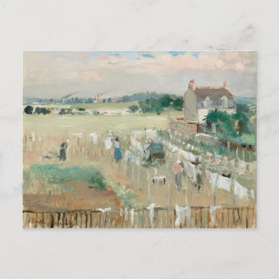Hanging the Laundry Out to Dry Berthe Morisot Postcard
