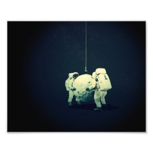 Hanging the moon photo print