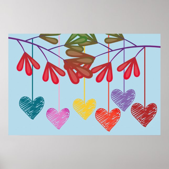 Hanging Tree Hearts Poster (Front)