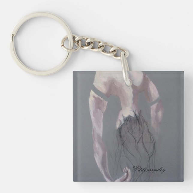 Hanging upside done keychain (Front)