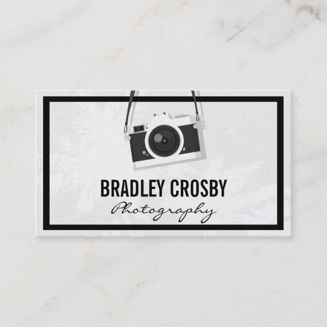 Hanging Vintage Camera Business Card (Front)